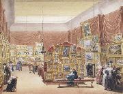 George Scharf Interior of the Gallery of the New Society of Painters in Watercolours (mk47) USA oil painting reproduction